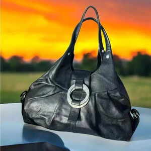 Bulgari Chandra Black Leather Tote Bag, bought new, good used condition.